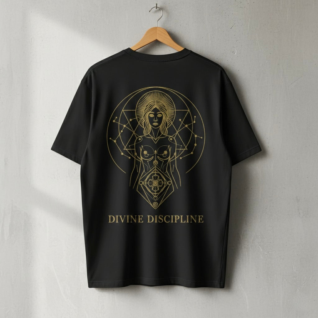 "Divine Discipline" Virgo Gold Graphic Tee