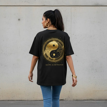 "Divine & Detached" Pisces Gold Graphic Tee