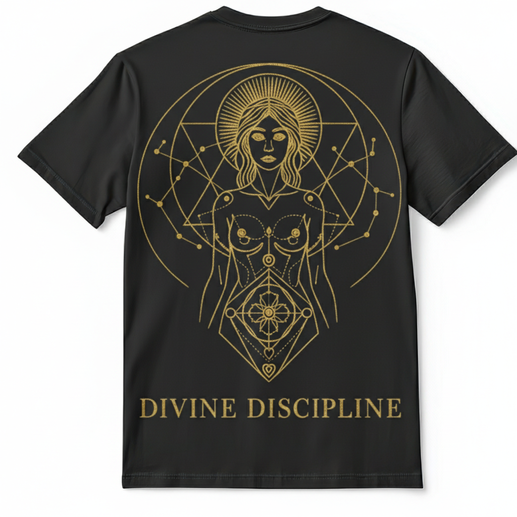 "Divine Discipline" Virgo Gold Graphic Tee