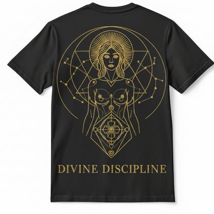 "Divine Discipline" Virgo Gold Graphic Tee
