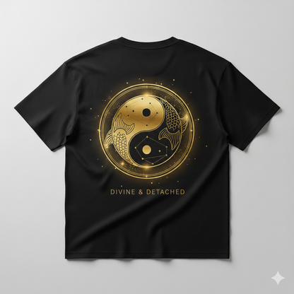 "Divine & Detached" Pisces Gold Graphic Tee