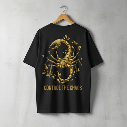 "Control The Chaos" Scorpio Gold Graphic Tee