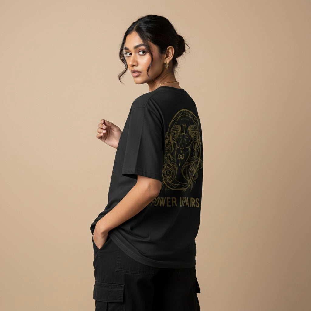 "Power In Pairs" Gold Gemini Premium Tee